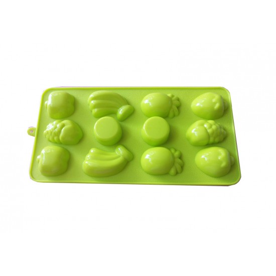 Forma din silicon pentru bomboane, gheata, model Legume, 24D