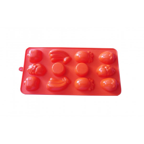 Forma din silicon pentru bomboane, gheata, model Legume, 25D
