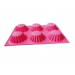 Forma din silicon pentru prajituri, 6 cavitati, 105COF