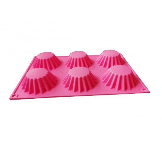 Forma din silicon pentru prajituri, 6 cavitati, 105COF
