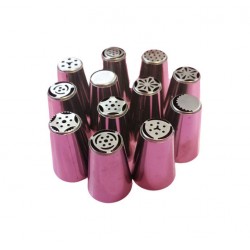 Set 12 duiuri ornat din inox, Rose, 58COF