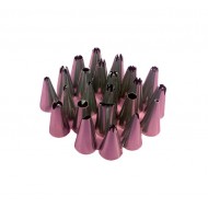 Set 23 duiuri ornat din inox cu adaptor inclus, 3 cm, Rose, 83COF Set 23 duiuri ornat din inox cu adaptor inclus, 3 cm, Rose, 83COF