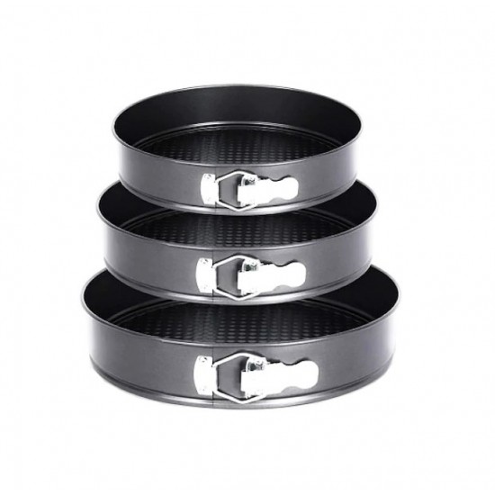 Set 3 Tavi forma rotunda pentru prajituri, bucatarie, Rose, 65COF Set 3 Tavi forma rotunda pentru prajituri, bucatarie, Rose, 65COF