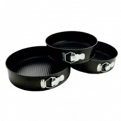 Set 3 Tavi forma rotunda pentru  prajituri, bucatarie, Rose, 65COF