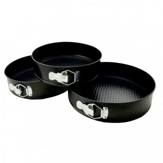 Set 3 Tavi forma rotunda pentru prajituri, bucatarie, Rose, 65COF Set 3 Tavi forma rotunda pentru prajituri, bucatarie, Rose, 65COF