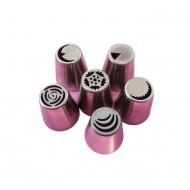 Set 6 duiuri ornat din inox, Rose, 57COF Set 6 duiuri ornat din inox, Rose, 57COF