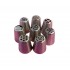 Set 8 duiuri ornat din inox cu adaptor inclus, 4.2 cm, Rose, 84COF