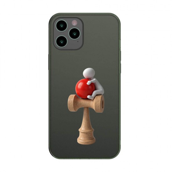 Kendama Profesionala, Bila din lemn, Design artistic cu finisaj Crapatura + Sticker pentru Telefon, 102KD