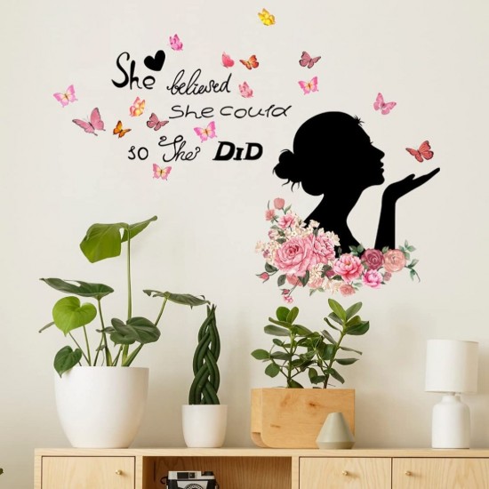 Sticker decorativ, She Believed, 90 cm, 1140STK