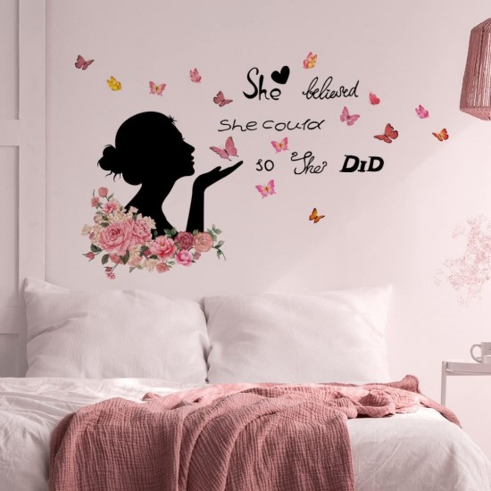 Sticker decorativ, She Believed, 90 cm, 1140STK