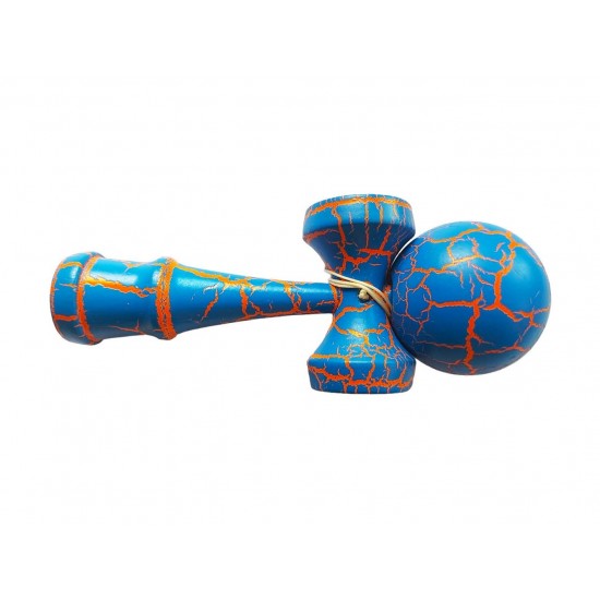 Kendama profesionala, Albastru/Portocaliu, 14KD