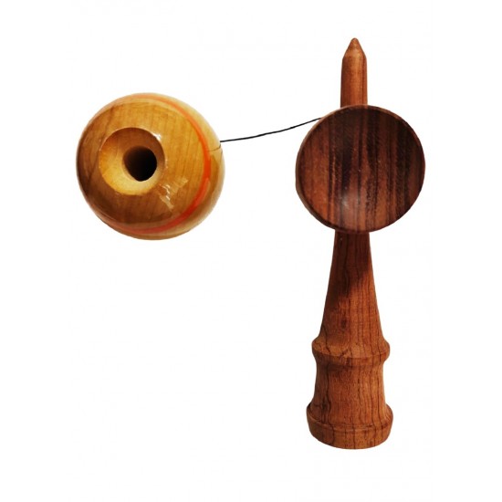 Kendama din lemn natural, Bila lemn + Sticker Waterproof USA pentru telefon, 150KD