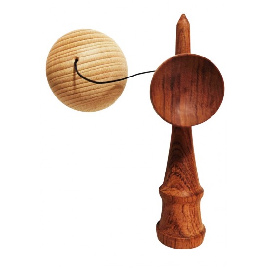 Kendama din lemn natural, Bila lemn + Sticker Waterproof USA pentru telefon, 153KD