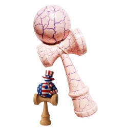 Kendama din lemn natural, Bila lemn +  Sticker Waterproof USA pentru telefon, 165KD
