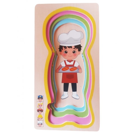 Puzzle stratificat meserii,  Pentru invatat meseriile, 22200145
