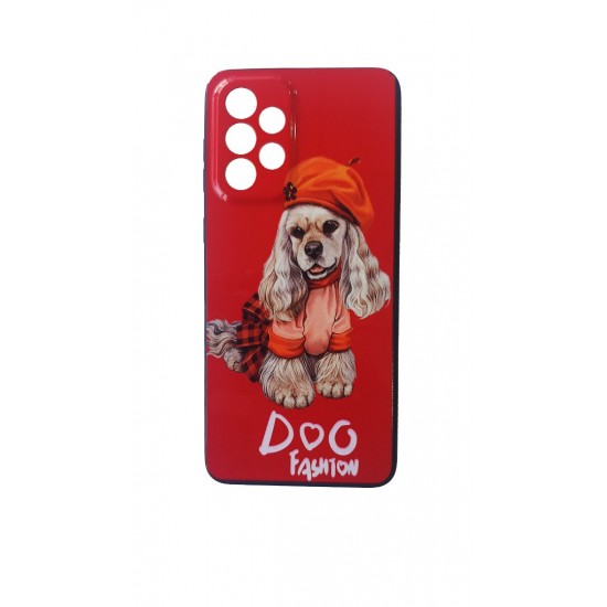 Husa telefon compatibila cu Samsung Galaxy A33 5G, Rosu, Dog Fashion, 291HT Husa telefon compatibila cu Samsung Galaxy A33 5G, Rosu, Dog Fashion, 291HT