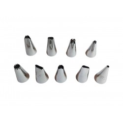 Set 9 duiuri ornat din inox, 3x1.8 cm, 443COF
