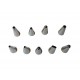 Set 9 duiuri ornat din inox, 3.2x1.8 cm, 446COF