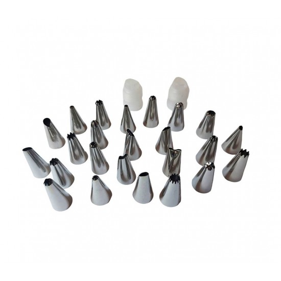 Set 24 duiuri ornat din inox, 2 adaptoare, 1 pos silicon, 447COF