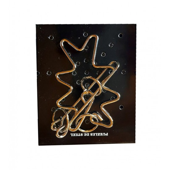 Puzzle brain twister din metal, Pentru copii si adolescenti, 7 cm, 477CUB-7 Puzzle brain twister din metal, Pentru copii si adolescenti, 7 cm, 477CUB-7