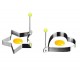 Set 2 forme de prajit oua sau de prajit clatite in forma de inimiora si stea, 8 cm, 514COF Set 2 forme de prajit oua sau de prajit clatite in forma de inimiora si stea, 8 cm, 514COF
