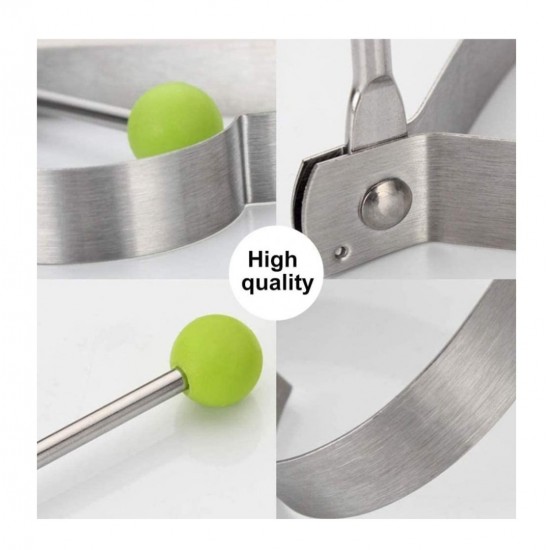 Set 2 forme de prajit oua sau de prajit clatite in forma de inimiora si stea, 8 cm, 514COF Set 2 forme de prajit oua sau de prajit clatite in forma de inimiora si stea, 8 cm, 514COF
