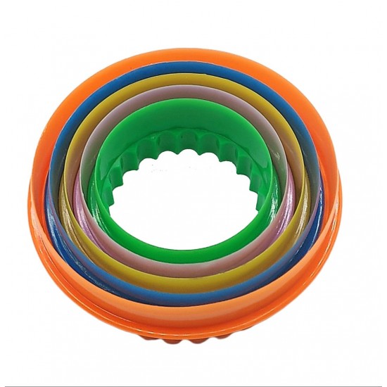 Set 5 forme decupatoare in forma de Cerc, pentru biscuiti sau gogosi, 9 cm, 517COF