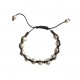 Bratara cu pietre Hematit si Charm, Argintiu, BR70 Bratara cu pietre Hematit si Charm, Argintiu, BR70