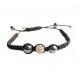 Bratara cu pietre Hematit si Charm, Negru, BR62 Bratara cu pietre Hematit si Charm, Negru, BR62