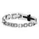 Bratara din otel inoxidabil, Grad chirurgical 316L, Cross, A4S1898 Bratara din otel inoxidabil, Grad chirurgical 316L, Cross, A4S1898