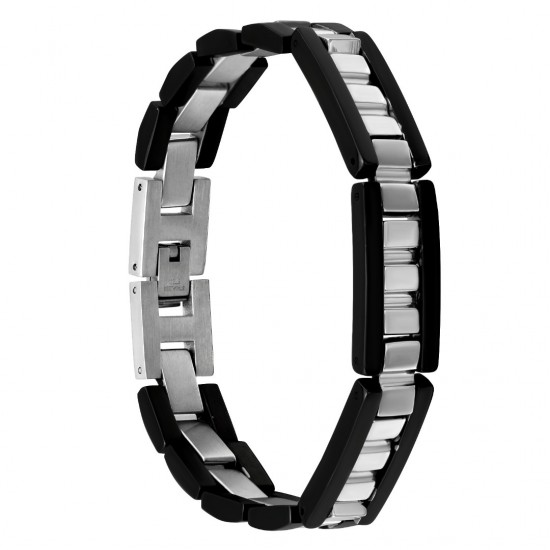 Bratara din otel inoxidabil, Grad chirurgical 316L, Wide Black, A4S2519 Bratara din otel inoxidabil, Grad chirurgical 316L, Wide Black, A4S2519