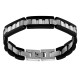 Bratara din otel inoxidabil, Grad chirurgical 316L, Wide Black, A4S2519 Bratara din otel inoxidabil, Grad chirurgical 316L, Wide Black, A4S2519