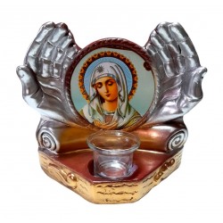 Candela cu doua maini, Fecioara Maria, 21 cm, GXL052 Candela cu doua maini, Fecioara Maria, 21 cm, GXL052