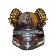 Candela cu doua maini, Fecioara Maria cu pruncul IIsus Hristos, 17 cm, GXL046 Candela cu doua maini, Fecioara Maria cu pruncul IIsus Hristos, 17 cm, GXL046