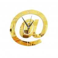 Ceas decorativ de perete, @, Oglinda acrilica, 28 cm, MC-009 Ceas decorativ de perete, @, Oglinda acrilica, 28 cm, MC-009