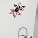 Ceas decorativ de perete, Flori, Oglinda acrilica, 36 cm, ZB077 Ceas decorativ de perete, Flori, Oglinda acrilica, 36 cm, ZB077