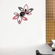 Ceas decorativ de perete, Flori, Oglinda acrilica, 36 cm, ZB077 Ceas decorativ de perete, Flori, Oglinda acrilica, 36 cm, ZB077