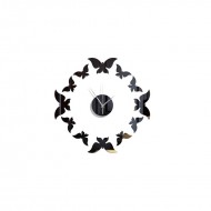 Ceas decorativ de perete, Fluturi, Oglinda acrilica, 40 cm, MC-035 Ceas decorativ de perete, Fluturi, Oglinda acrilica, 40 cm, MC-035