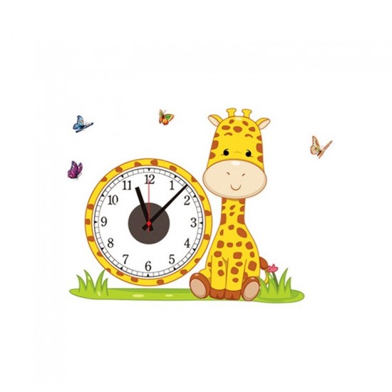 Ceas decorativ de perete, Girafa, Ceas cu Autocolant, 53 cm, CD865 Ceas decorativ de perete, Girafa, Ceas cu Autocolant, 53 cm, CD865