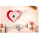 Ceas decorativ de perete, Inima, Ceas cu Autocolant, 50 cm, CD829 Ceas decorativ de perete, Inima, Ceas cu Autocolant, 50 cm, CD829
