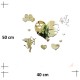 Ceas decorativ de perete, Inima, Oglinda acrilica, 50 cm, ZB075 Ceas decorativ de perete, Inima, Oglinda acrilica, 50 cm, ZB075