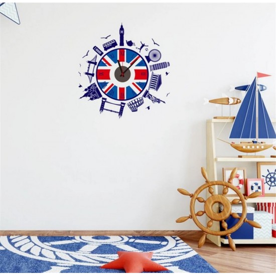 Ceas decorativ de perete, London, Ceas cu Autocolant, 52 cm, CD861 Ceas decorativ de perete, London, Ceas cu Autocolant, 52 cm, CD861