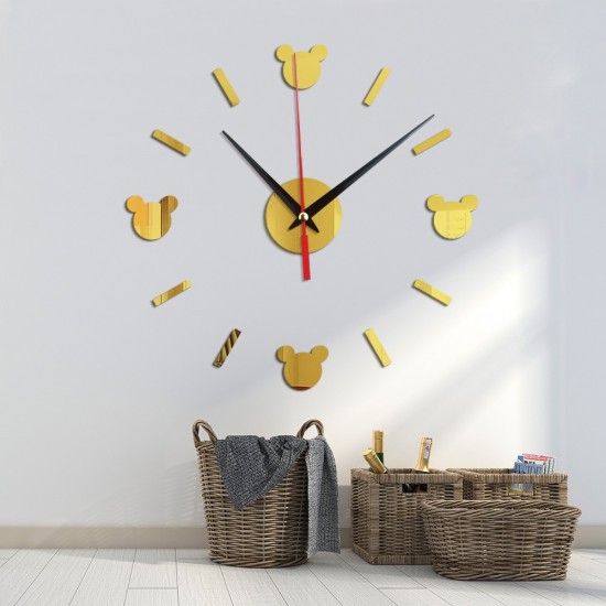 Ceas decorativ de perete, Mickey Mouse, Oglinda acrilica, 40 cm, MC-053 Ceas decorativ de perete, Mickey Mouse, Oglinda acrilica, 40 cm, MC-053