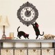 Ceas decorativ de perete, Pisici, Ceas cu Autocolant, 40 cm, CD880 Ceas decorativ de perete, Pisici, Ceas cu Autocolant, 40 cm, CD880
