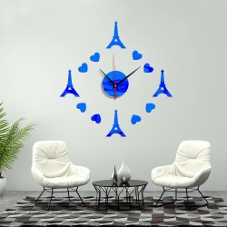 Ceas decorativ de perete, Turnul Eiffel, Oglinda acrilica, 40 cm, MC-077 Ceas decorativ de perete, Turnul Eiffel, Oglinda acrilica, 40 cm, MC-077