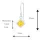 Cercei argint, Inima, Cristale Yellow, A4S23942