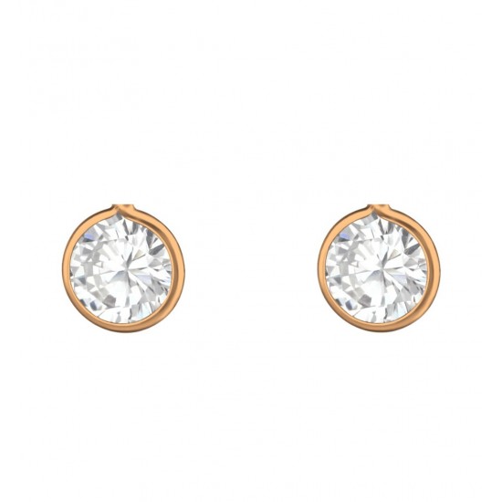 Cercei argint, Placat cu Aur roz 14k, Cristale Zirconiu White, A4S37124 Cercei argint, Placat cu Aur roz 14k, Cristale Zirconiu White, A4S37124