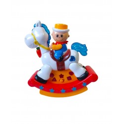 Cowboy pe cal, Balanseaza lumineaza si canta, Rosu, 17135SX Cowboy pe cal, Balanseaza lumineaza si canta, Rosu, 17135SX