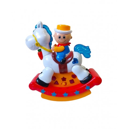 Cowboy pe cal, Balanseaza lumineaza si canta, Rosu, 17135SX Cowboy pe cal, Balanseaza lumineaza si canta, Rosu, 17135SX