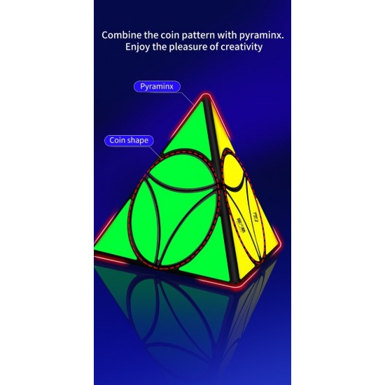 Cub Magic 3x3x3, QiYi Coin Tetrahedron Pyraminx , Black, 301CUB-1 Cub Magic 3x3x3, QiYi Coin Tetrahedron Pyraminx , Black, 301CUB-1